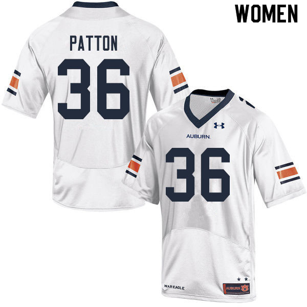 Women #36 Ben Patton Auburn Tigers College Football Jerseys Sale-White